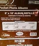 Genuine Pioneer 8x10 refill pages for your pocket album 8x10 10 pages (5 sheets)