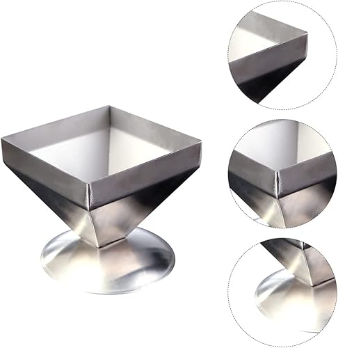 Miniatura 8 de DOITOOL Juego de brillo de labios pirámide de acero inoxidable pirámide de cocina pastel de alimentos Prensa de arroz, placa de metal para servir
