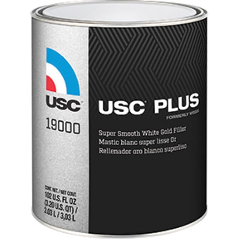 Massa para Funilaria White Gold WG55 U. S. Chemical & Plastics USC-19000, Galão de aproximadamente 3,8 L