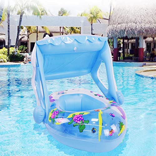 Boia de natação para bebês – Boia de bebê com dossel de sol – Boia de natação infantil com dossel de