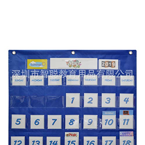 Calendário de sala de aula escolar Gráfico de bolso Calendário de parede e gráfico meteorológico com