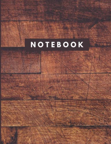 Notebook: Vintage Wood Notebook - College Ruled Paper - 120 Lined Pages - Large 8.5" x 11"
