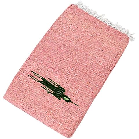 YogaAccessories Thunderbird Supreme Mexican Yoga Blanket - Pink Cover