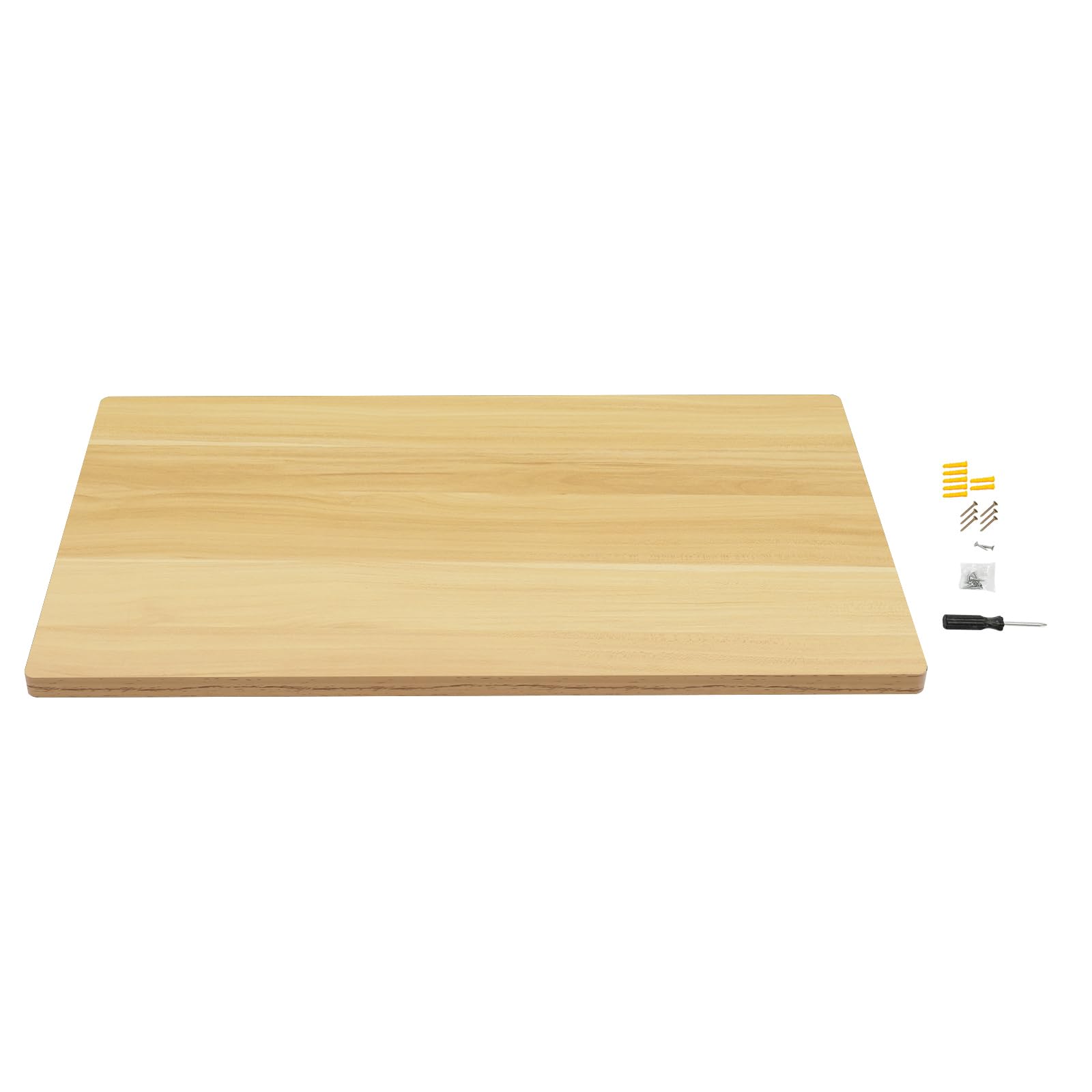 Banco de trabajo plegable montado en la pared, 81 x 45,5 cm, banco de trabajo flotante, soportes de acero negro, soporta 250 kg (color madera)