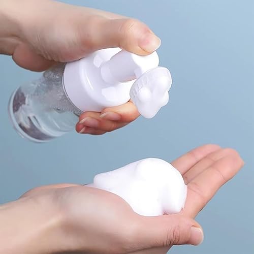 Miniatura 5 de Botella espumosa de limpiador facial, 4 dispensadores de jabón espumosos vacíos, recipiente pequeño de espuma de jabón de espuma de 2 onzas con
