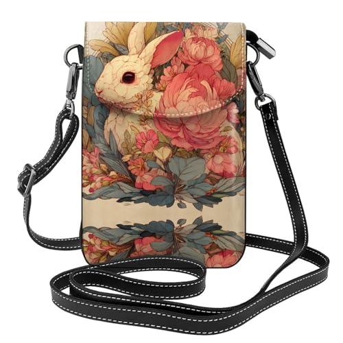 Petit sac en cuir pour téléphone portable 19,3 x 12,4 cm avec bandoulière réglable