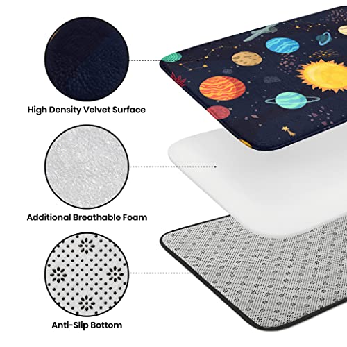Non Slip Large Area Rugs Durable Thick Floor Mat Doormats Cartoon Space Planets And Spaceships Pattern Printed Floor Pad Rugs Living Room Bedroom Carpet Standing Mat Home Decor 60"X40" #TOP2