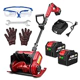 Snow Shovel, 20V | 12-Inch Cordless Snow Blower, Electric Snow Shovel with 2PCS 6.0Ah Batteries & Quick Charger, Battery Powered Snow Blower with Non-Slip Base & Adjustable Handle