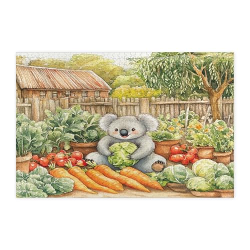 Rompecabezas de koala primaveral de 1000 piezas, ideal para decorar tu salón con arte animal