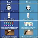 Cabinet Lighting Under-Unit Light Kitchen Battery Display Cabinet Lighting without Cable Dimmable Cabinet Light with Tap Control and Remote Control - LED Lighting with Adhesive Pads (4 Black) - Image 6