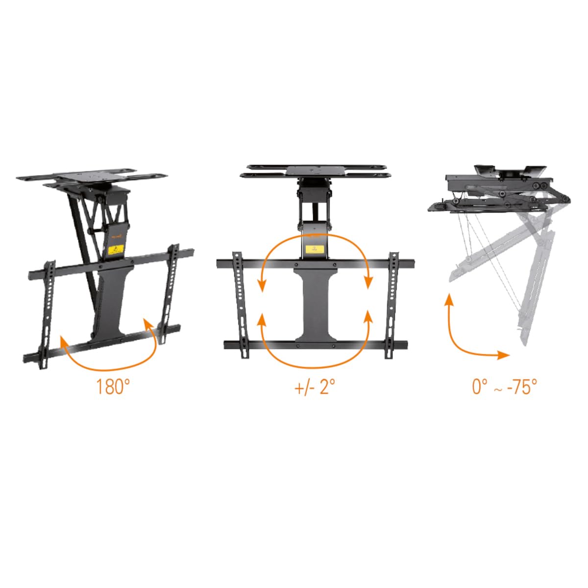 My Wall Supporto da soffitto HL47ML motorizzato e pieghevole per schermi piatti con controllo Smart Home per 32-75 pollici, carico fino a 35 kg con rotazione di 180°