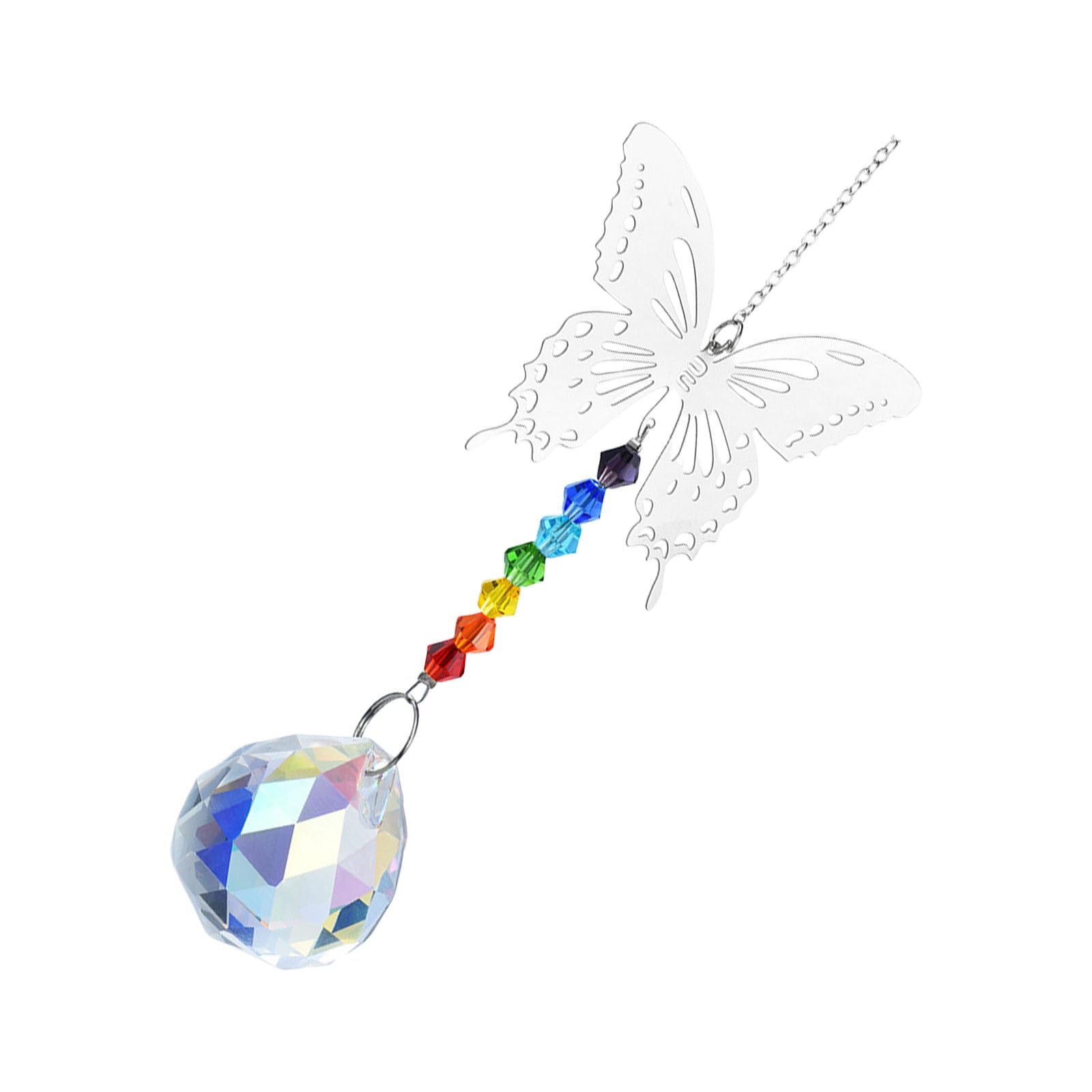 Buxuaaaa Sparkling Butterfly Hanging Suncatchers for Window Crystal Sunshine Catchers Decors Ornament Wedding Parties Window Decoration