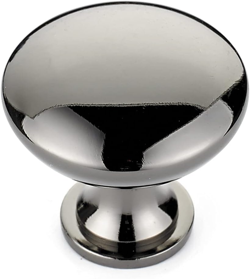 Richelieu Hardware Contemporary Metal BP904191 Copperfield Collection 1-3/16 in (30 mm), Functional Cabinet Knob, Black Nickel (Pack of 2)