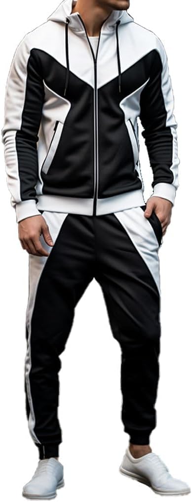Men's Sweatsuits Sets 2 Piece Outfits long Sleeve T-Shirts and trousers Casual Jogging Suit Set