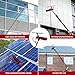 ZKUAOGDI 18ft Long Reach Solar Panel Cleaning Brush Kit, Adjustable Water Fed Pole & 2 Dusting Brushes for Window,Outdoor Window Roof Cleaner Kit