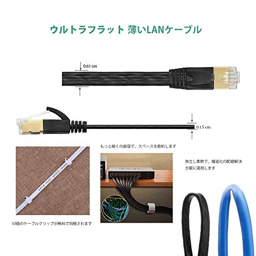 Ercielook LANケーブル 50m CAT6