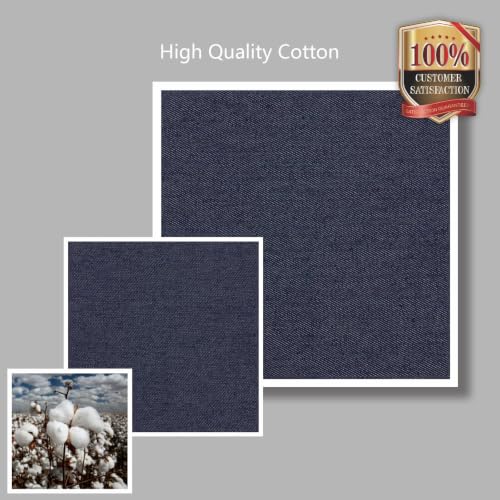 Image of TOPDesign 1-Pack Canvas Tote Bag with an External Pocket, Reusable Grocery Shopping Bag, Top Zipper Closure, Daily Essentials (Dark Blue Demim)