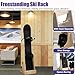 Minglez Wooden Ski and Snowboard Storage Rack Vertical, Single Snow Board Organizer Holders for Pole/Boot, Skateboard Display Stand for Basement/Home