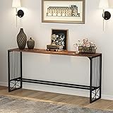 Tribesigns 70.9 inch Extra Long Console Table, Rustic Industrial Sofa Pub Table Behind Couch, Narrow Long Entryway Hallway Table for Living Room