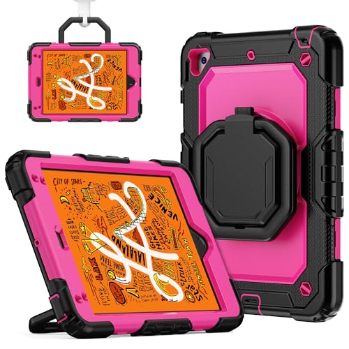Coque iPad Mini 4 rose antichoc pour sécuriser les tablettes d'enfants