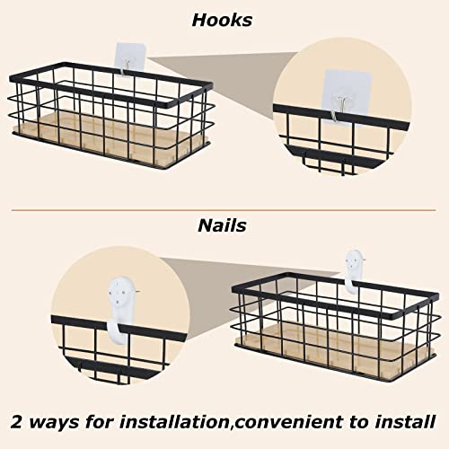 Dnanaol Small Wire Basket - 3Pcs Metal Basket For Storage, Small Basket For Kitchen Countertop, Bathroom Washstand, Living Room, Laundry Room, Dressing Table #TOP2