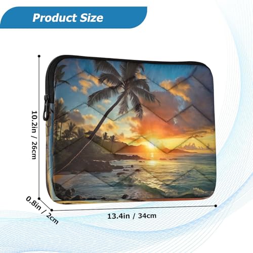 Funda para portátil 13-14 pulgadas con diseño Tropical Tree Leaves miniatura 3