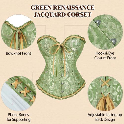 Image of frawirshau Women's Overbust Costume Corset Renaissance Victorian