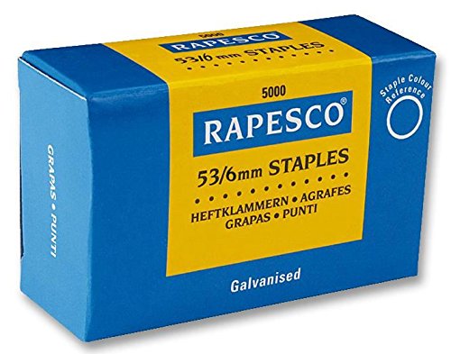 Rapesco 9 Staples, 53/6MM (Box Of 5000)