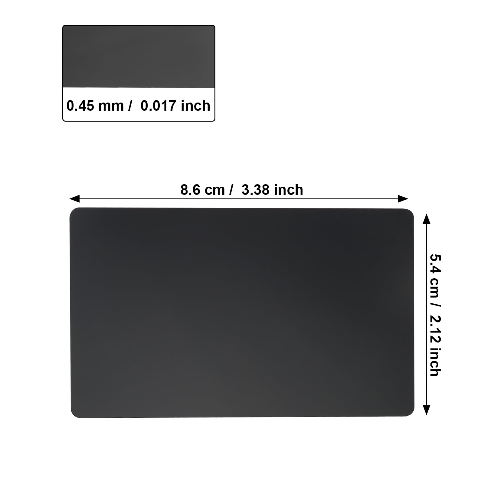 100 Stück Metall Visitenkarte Schwarz, 8.6x5.4cm, 0.45mm Dick Aluminium Rohlinge, Metall Karten Namenskarte Lasermarkierung Graviertes Business Card, Wasserfestes Aluminium für Büro, Office