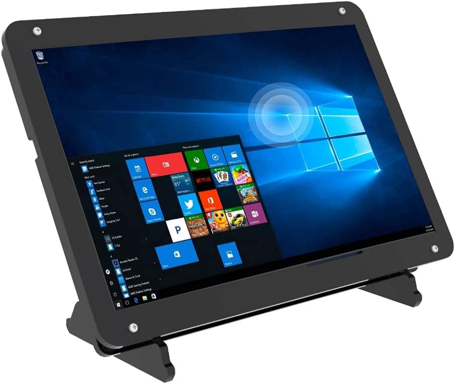 CUQI 7 Inch Touch Screen Monitor for Raspberry Pi, Portable IPS Display 1024 * 600 HDMI Touchscreen with Case, for Gaming Consoles/PC/Camera/Win OS