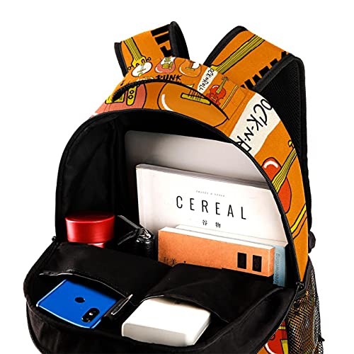 Sac à dos décontracté léger et ergonomique à imprimé vectoriel multicolore