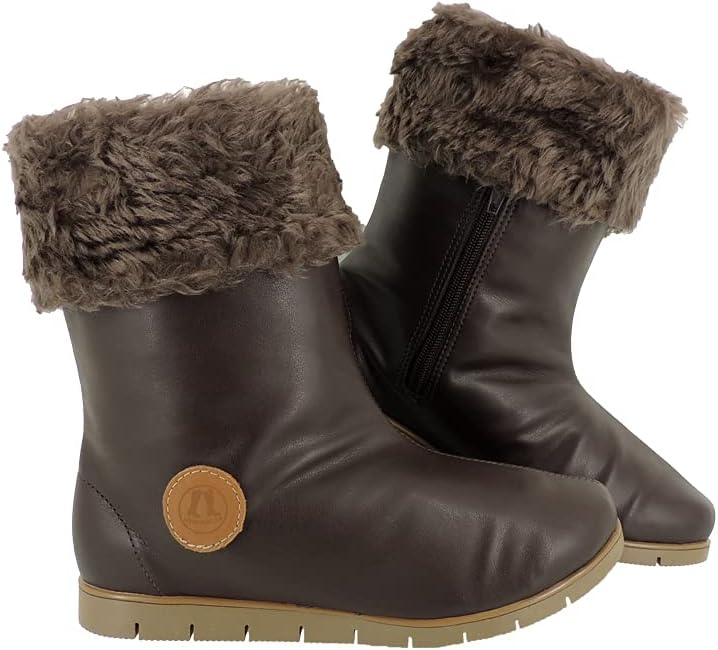 Bota Feminina de Pelo Lã 100% forrada dentro Inverno Neve Australiana Impermeável AM251