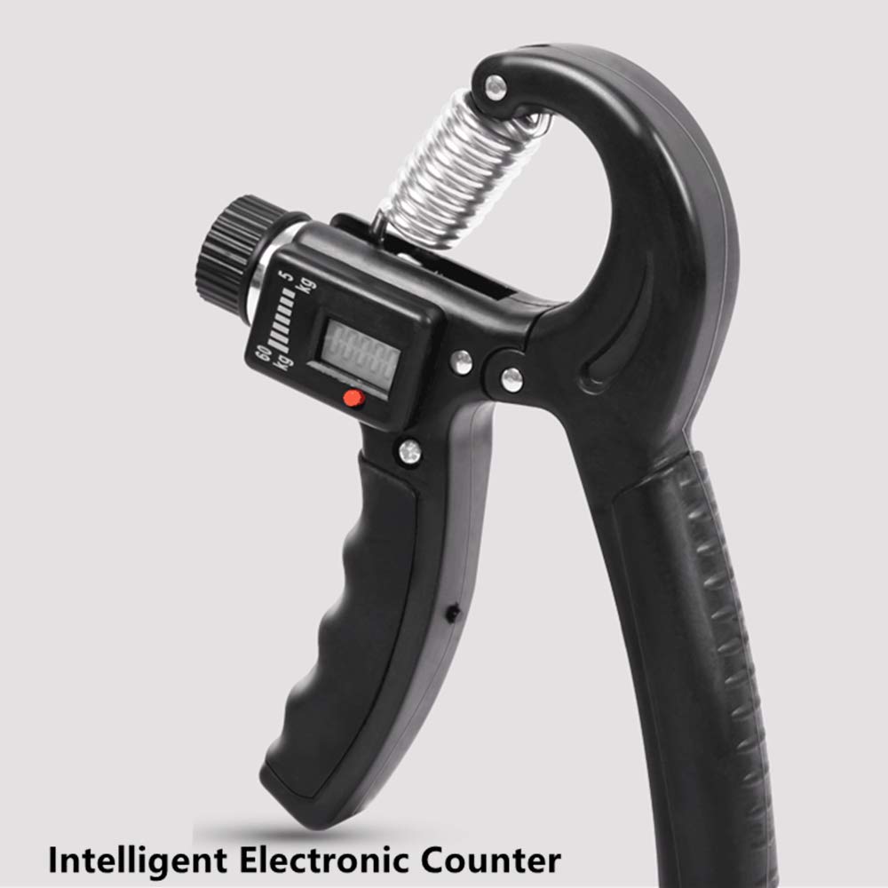 Hanchen - Ejercitador de Mano con Pantalla Digital con Rango de Resistencia Ajustable de 11 a 132 Libras, exprimidor de antebrazo para Atletas, músicos y Ejercicios de rehabilitación de Manos
