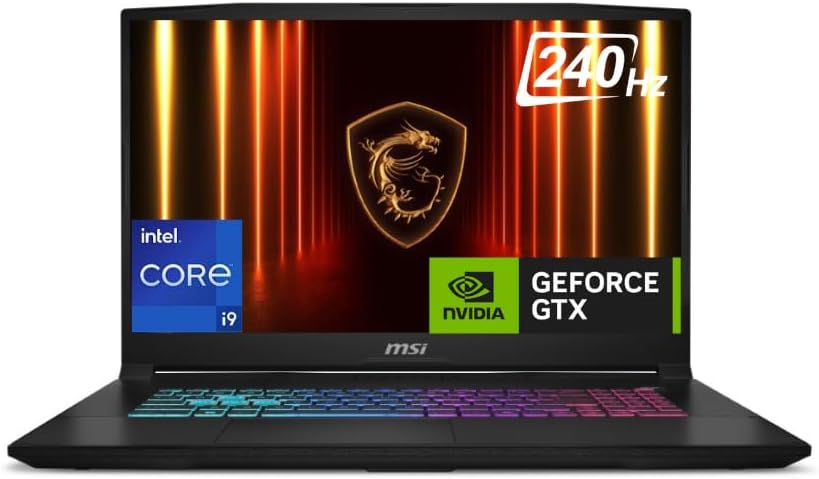 MSI Katana 17, Intel 14th Gen. i9-14900HX, 44cm QHD 240Hz Gaming Laptop (16GB/1TB NVMe SSD/Windows 11 Home/NVIDIA GeForce RTX 5070, GDDR7 8GB/Black/2.7Kg) B14WGK-085IN