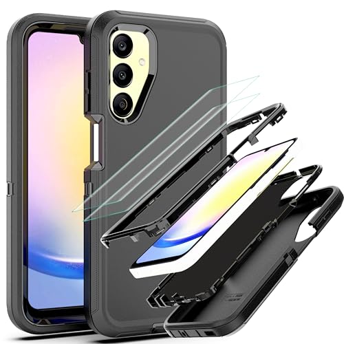 Coque Galaxy A15 5G caoutchouc 3 en 1 et film de protection YmhxcY