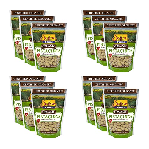 Setton Farms Organic Pistachios, Dry Roasted & Salted, 12x7oz