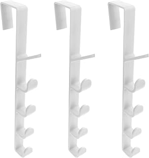 POPETPOP Over The Door Hooks Hanger, 3pcs Over The Door Towel Rack Door Coat Hanger Towel Hanger Rack, Multi-Layer Hooks Heavy Duty Organizer Rack for Coats Towel Scarf Hat Bag Closet Bathroom