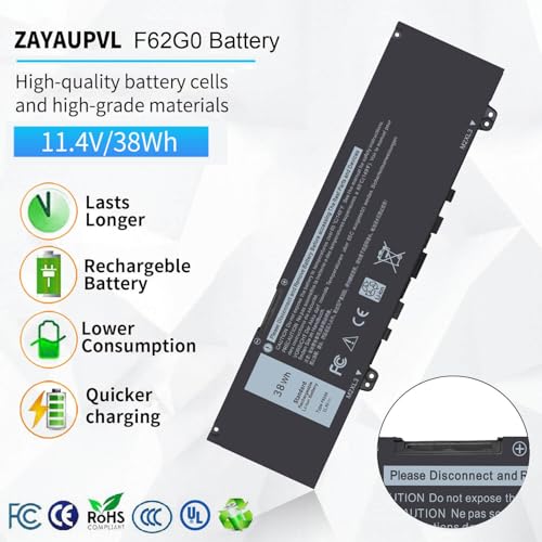 image for ZAYAUPVL 38Wh F62G0 Battery for Dell Inspiron 13 7000 7373 i7373 7386 