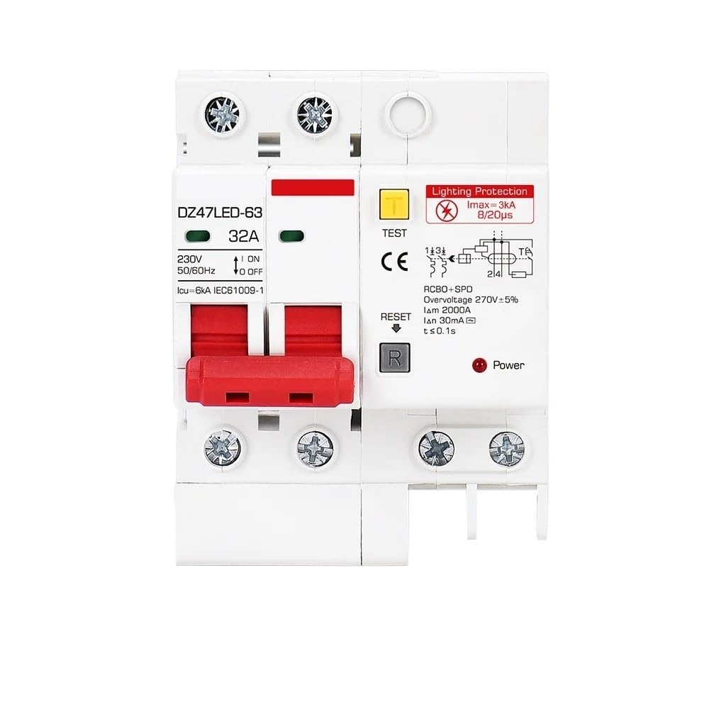 Wyłącznik różnicowoprądowy RCD RCBO 10A 16A 20A 32A 40A 63A AC220V 110V wyłącznik różnicowoprądowy (40A)