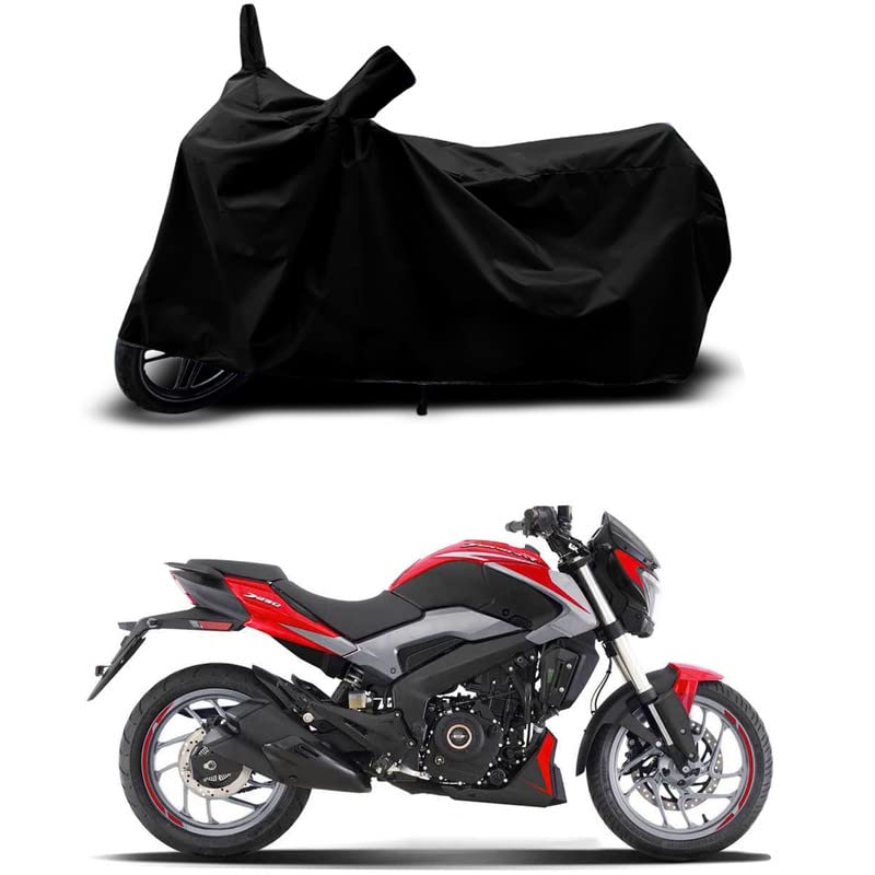 Image of 100% Scratchproof /UV-Rays /Heat Protection /Birds Dropping /Water Resistant /Dust Proof /Waterproof /Full Bike Scooty Two Wheeler Body Cover Compatible for Dominar 250 BS6 All Varients[Black]
