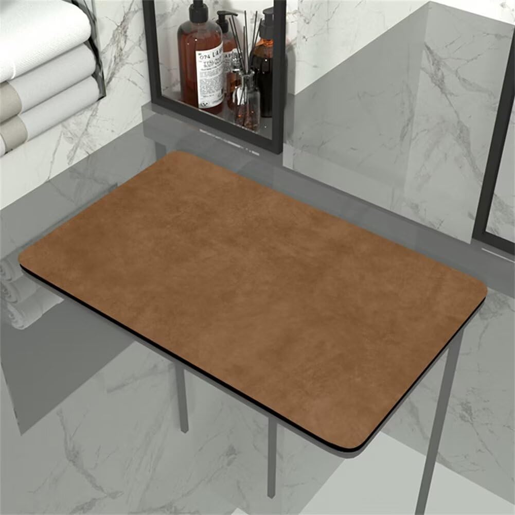 Alfombra de baño, Alfombrilla de baño for baño, antideslizante, lavable, 16.0 x 24.0 in, alfombrilla de baño de piedra de diatomita, de secado rápido, pequeña alfombrilla de baño de tierra de diatomea