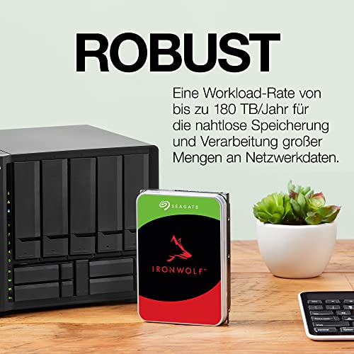 Image of Seagate IronWolf 18TB NAS Internal Hard Drive HDD - CMR 3.5 Inch SATA 6Gb /s 7200 RPM 256MB Cache for RAID Network Attached Storage, Rescue Services - Frustration Free Packaging (ST18000VNZ00)
