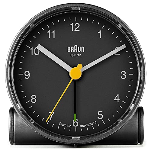 Réveil analogique Braun BNC001BKBK noir à quartz compact