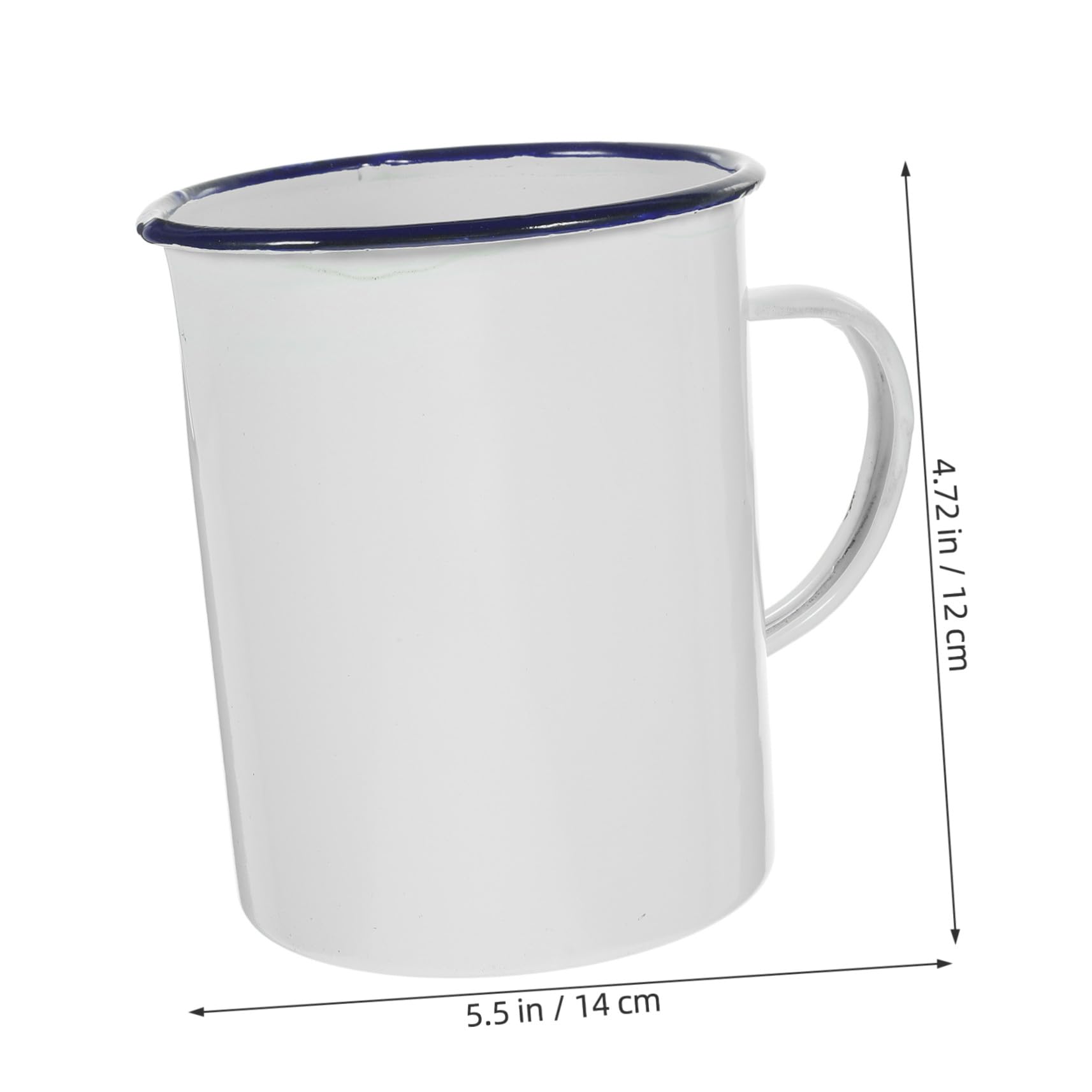 Cabilock Taza Medidora de Esmalte Estilo Retro Vintage Portátil para Café y Leche para Cocina y Desayuno