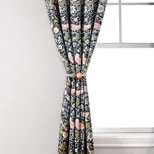 Obal William Morris Blackout Curtains Original Design Rod Pocket Curtains Extra Long Thermal Room Darkening Curtains for Bedroom Living Room, 66" x 90" Drop, Green Strawberry Thief (2 panels) - Image 3