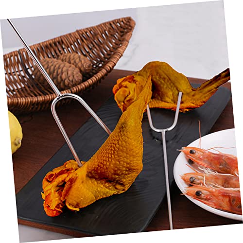 TIDTALEO Garfo De Churrasco Em Aço Inoxidável 6 Peças Espetos Para Assar Varas Para Fogueira Garras