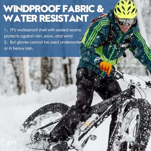 Image of Bruvoalon Winter Gloves for Women & Men, 3M Thermal Insulation, Lycra Fabric, Touchscreen, Anti-Slip