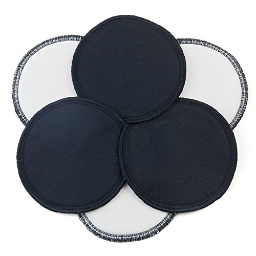 Windelmanufaktur wasserdichte und waschbare Stilleinlagen Set 3 lagig, 3 Paar - Made in Germany (All Black)