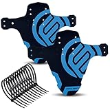 FIFTY-FIFTY MTB Schutzblech, Fahrrad Schutzblech, Schutzbleche Mountainbike Hinten und Vorne Schlamm schaber Spritzschutz Fit 26 27.5 29 Zoll Fat Bike (Blau, 2 Stück)