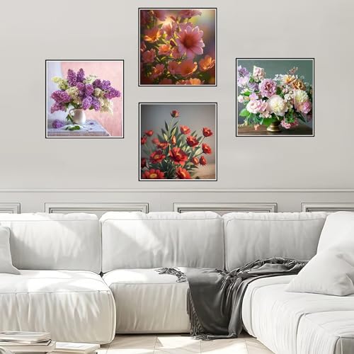 Broderie diamant 90x90cm fleur grand format kit 5D - 2